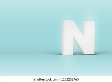 High detailed 3D font letter, vector illustration