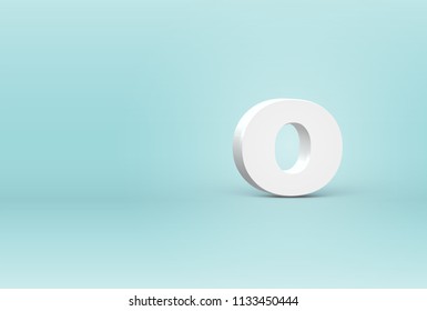 High detailed 3D font letter, vector illustration