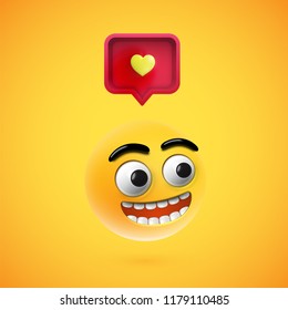 High detailed with 3D heart sign, vector illustration