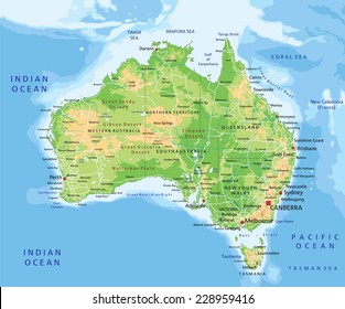 tyve Årvågenhed faglært Australian map Images, Stock Photos & Vectors | Shutterstock