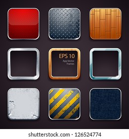 High detailed backgrounds for apps icons. Vector illustration.