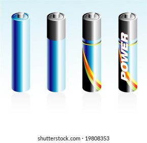 High detailed Battery glossy style icons