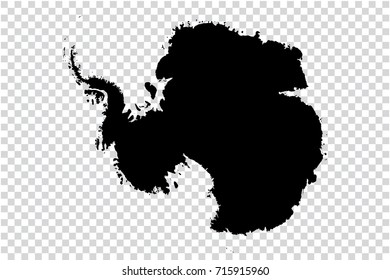 high detailed black map of Antarctica. Vector illustration eps 10.