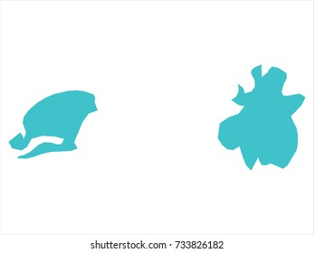 High Detailed Blue Map of Antigua and Barbuda isolated on white background. Vector illustration eps 10.