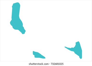 High Detailed Blue Map of Comoros isolated on white background. Vector illustration eps 10.