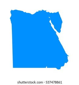 High detailed blue map of Egypt. Vector illustration eps 10.