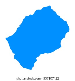 High detailed blue map of Lesotho. Vector illustration eps 10.