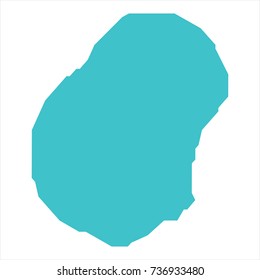 High Detailed Blue Map of Nauru isolated on white background. Vector illustration eps 10.