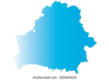 High detailed blue vector map – Departments of Belarus map