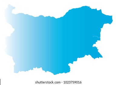 High detailed blue vector map – Departments of Bulgaria map