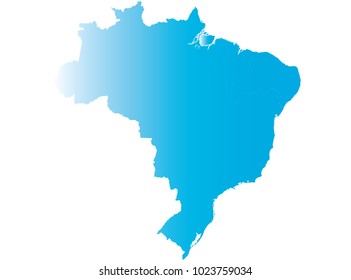 High detailed blue vector map – Departments of Brazil map