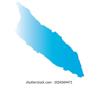 High detailed blue vector map – Departments of Aruba map