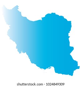 High detailed blue vector map – Departments of Iran map