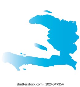 High detailed blue vector map – Departments of Haiti map