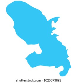 High detailed blue vector map – Departments of Martinique map