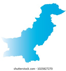 High detailed blue vector map – Departments of Pakistan map