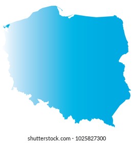 High detailed blue vector map – Departments of Poland map