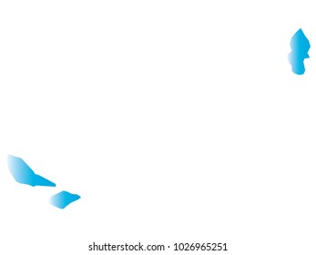 High detailed blue vector map – Departments of Wallis and Futuna map