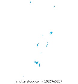 High detailed blue vector map – Departments of Tonga map