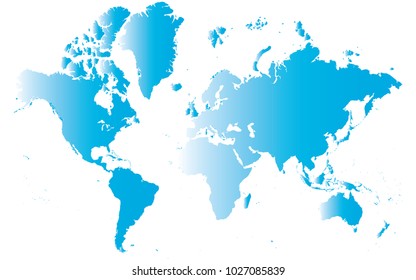 High detailed blue vector map – Departments of World map