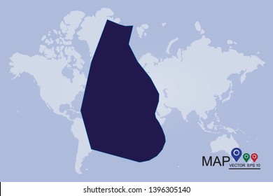 High detailed blue vector map – Montserrat map. - Vector
