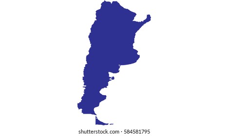 High detailed blue vector map – Argentina map