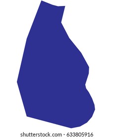 High detailed blue vector map – Montserrat map