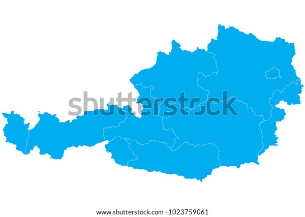 High Detailed Blue Vector Map Departments Stock Vector (Royalty Free ...