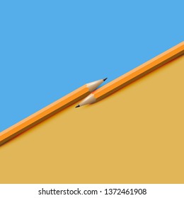 High detailed colorful  background with pencils, vector illustration