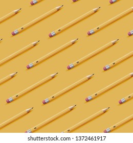 High detailed colorful  background with pencils, vector illustration