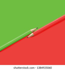 High detailed colorful  background with pencils, vector illustration