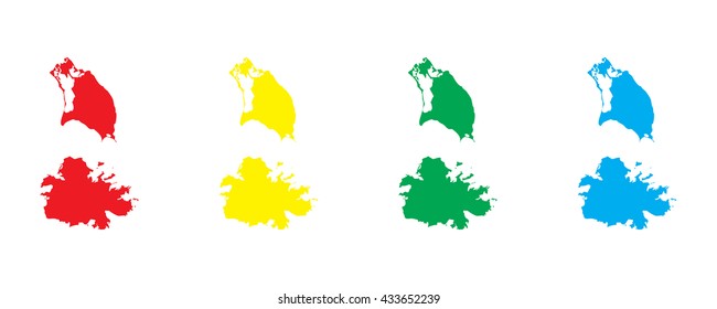 High detailed colorful vector maps - Antigua and Barbuda
