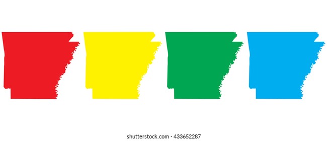 High detailed colorful vector maps - Arkansas