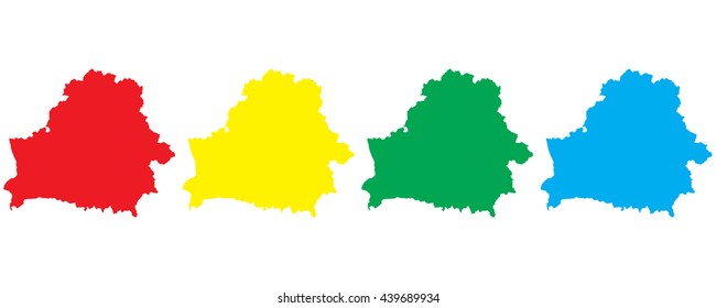 High detailed colorful vector maps - Belarus