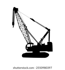 High detailed construction crane vector for your design projects.