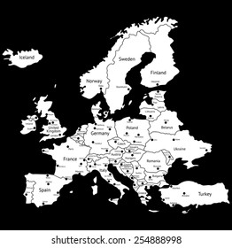 High detailed Europe Map