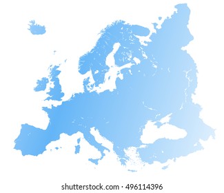 high detailed Europe map. Vector 