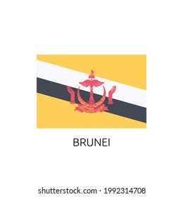 High Detailed Flag of Brunei , EPS 10 Editable
