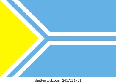 High detailed flag of Tuva. National Tuva flag. 3D illustration.