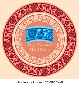 High Detailed Floral Pattern Frame