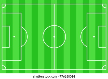 High Detailed Football field. Vector illustration eps 10.