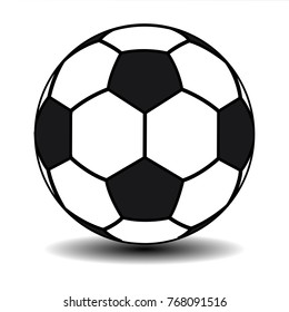 High Detailed football isolated on white background. Vector illustration eps 10.