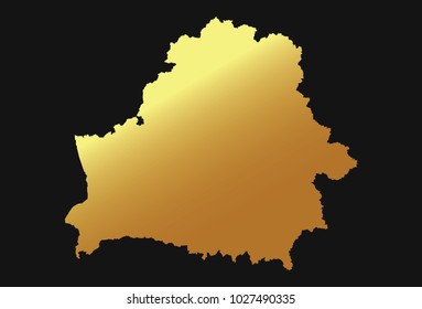 High detailed gold texture map vector map – Departments of Belarus map. Vector illustration eps 10