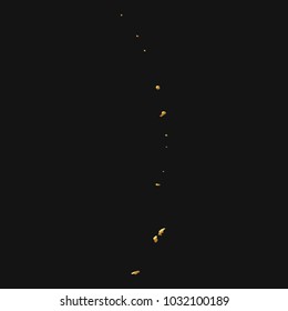High detailed gold texture map vector map – Departments of Northern Mariana Islands map. Vector illustration eps 10