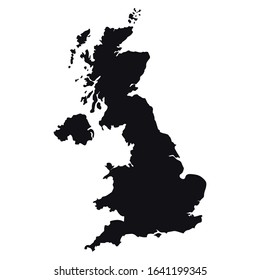 High detailed Great Britain vector map.