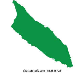High detailed green vector map – Aruba map