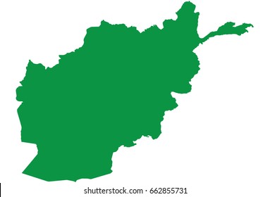 High detailed green vector map – Afghanistan map