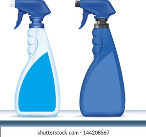 High detailed illustration of cleaning spray isolated on white background. 