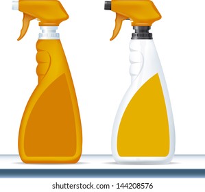 High detailed illustration of cleaning spray isolated on white background. 