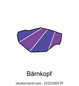 High detailed illustration map of Barnkopf City, World map Austria country vector illustration template
